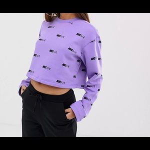 Nike Air Lilac Cropped Sweatshirt